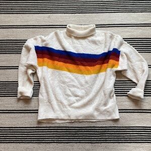 Turtle Neck rainbow Sweater